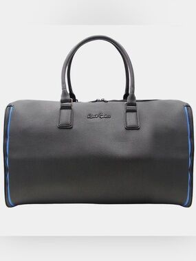 ROBERT GRAHAM FAUX LEATHER TRAVEL DUFFLE GARMENT WEEKENDER BAG BLACK Retail $298